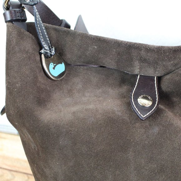 Dooney & Bourke Brown Nubuck Bucket Bag - Picture 2 of 7